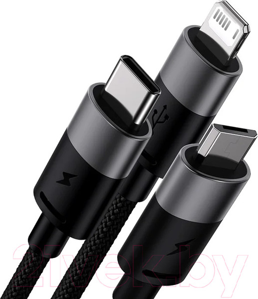 Изображение товара Кабель Baseus StarSpeed USB to Type-C / iP / Micro USB / 662802387A (1м)
