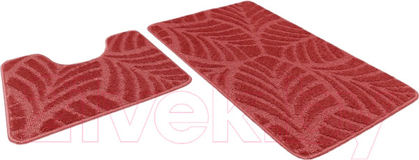 Изображение товара Набор ковриков для ванной и туалета Shahintex Актив Icarpet 001 60x100/60x50 / 836062 (ягодный 73)