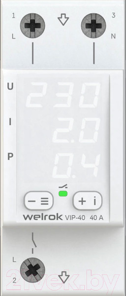 Изображение товара Реле напряжения Welrok VIP-40
