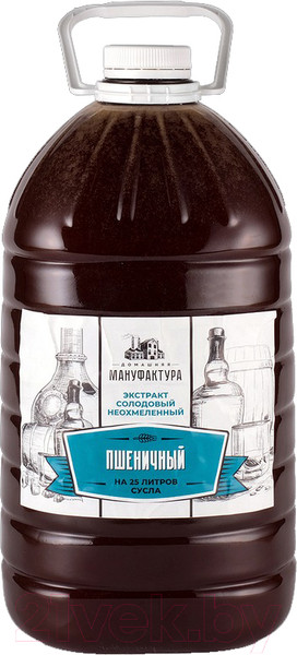 Изображение товара Солодовый экстракт Домашняя Мануфактура Неохмеленный Пшеничный (4.1кг)