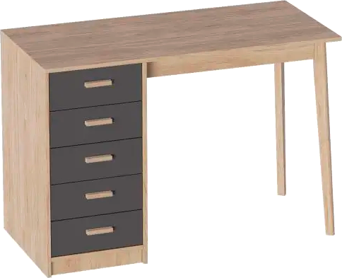 Изображение товара Письменный стол Мебельград Амели (дуб светлый натуральный/графит)