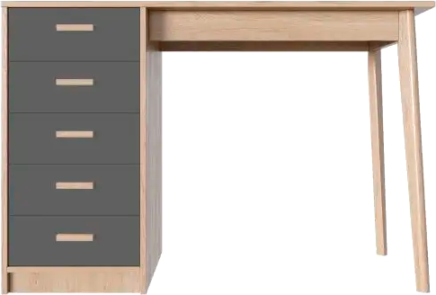 Изображение товара Письменный стол Мебельград Амели (дуб светлый натуральный/графит)
