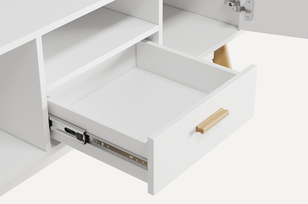 Изображение товара Тумба Мебельград Нордик ТВ (белый аляска/белый аляска)