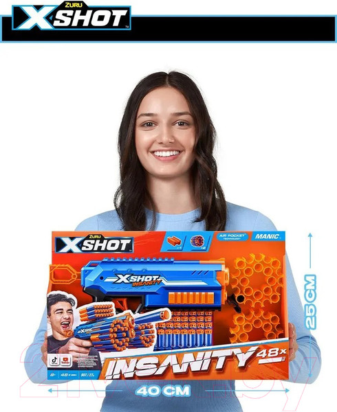 Изображение товара Бластер игрушечный Zuru X-Shot Insanity Manic / 36603