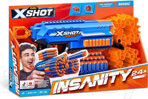 Изображение товара Бластер игрушечный Zuru X-Shot Insanity Manic / 36603