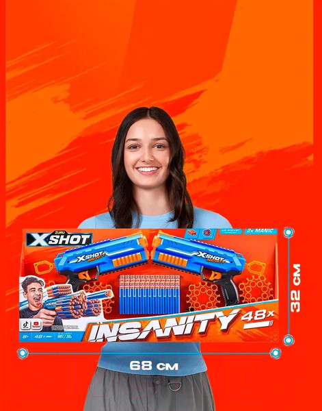 Изображение товара Набор игрушечного оружия Zuru X-Shot Insanity Manic / 36642