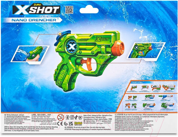 Изображение товара Набор игрушечного оружия Zuru X-Shot Water Nano Drencher / 5645X