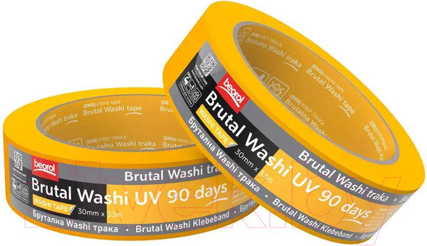 Изображение товара Лента малярная Beorol Brutal 90 дней UV Washi Paper 30мм/33м