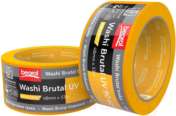 Изображение товара Лента малярная Beorol Brutal 90 дней UV Washi Paper 48мм/33м