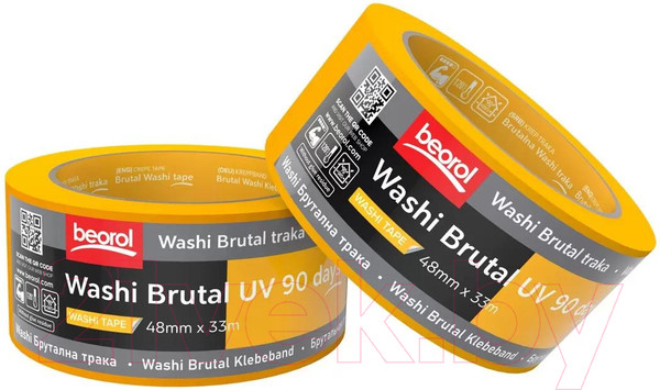 Изображение товара Лента малярная Beorol Brutal 90 дней UV Washi Paper 48мм/33м