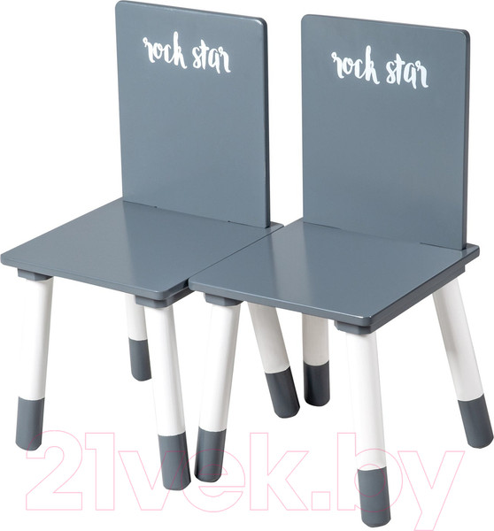 Изображение товара Комплект мебели с детским столом Roba Rock Star Baby / 450019RS3 (серый/белый)
