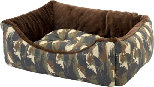 Изображение товара Лежанка для животных Ferplast Coccolo 50 / 82262998 (зеленый камуфляж/коричневый мех)