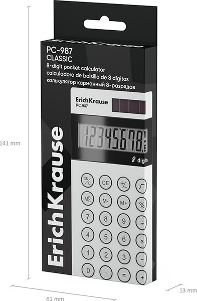 Изображение товара Калькулятор Erich Krause PC-987 Classic / 62009 (белый)