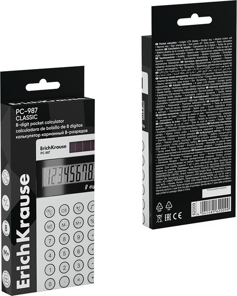 Изображение товара Калькулятор Erich Krause PC-987 Classic / 62009 (белый)
