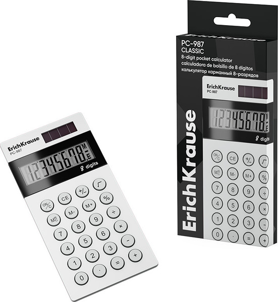 Изображение товара Калькулятор Erich Krause PC-987 Classic / 62009 (белый)