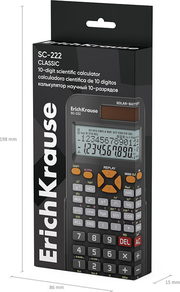 Изображение товара Калькулятор Erich Krause SC-222 Classic / 62005 (черный)