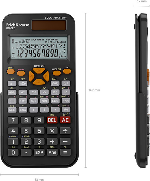 Изображение товара Калькулятор Erich Krause SC-222 Classic / 62005 (черный)