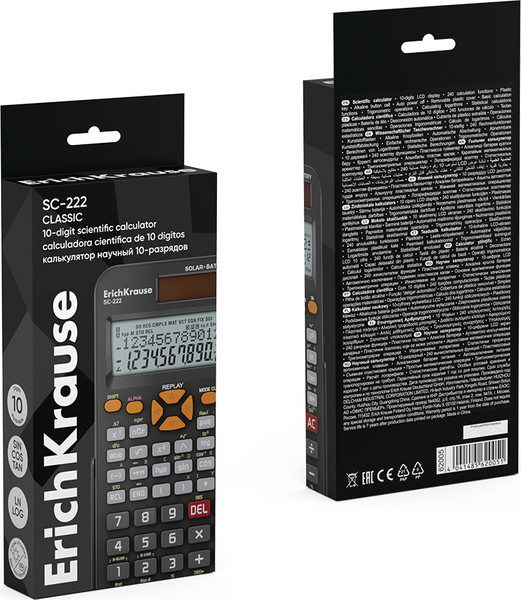 Изображение товара Калькулятор Erich Krause SC-222 Classic / 62005 (черный)
