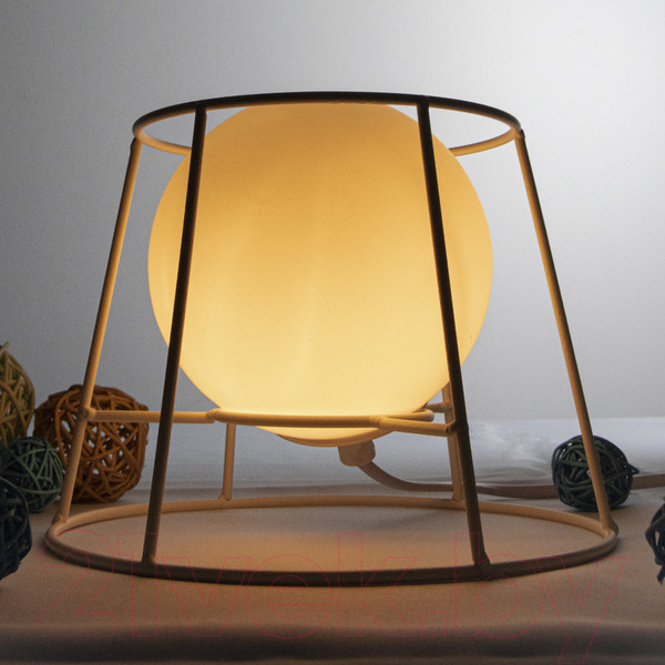 Изображение товара Прикроватная лампа Элетех Луна ННБ 63-60-008 / 1005301195 (белый муар)