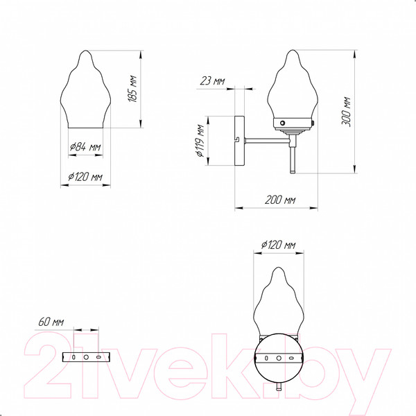 Изображение товара Бра Элетех Фламенко 511 НББ 01-40-101 / 1005405320