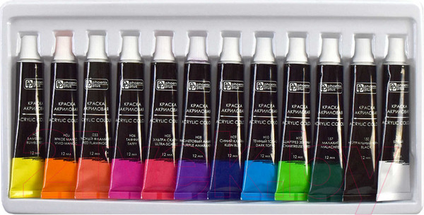 Изображение товара Акриловые краски Феникс+ Слон / 64588 (12цв)