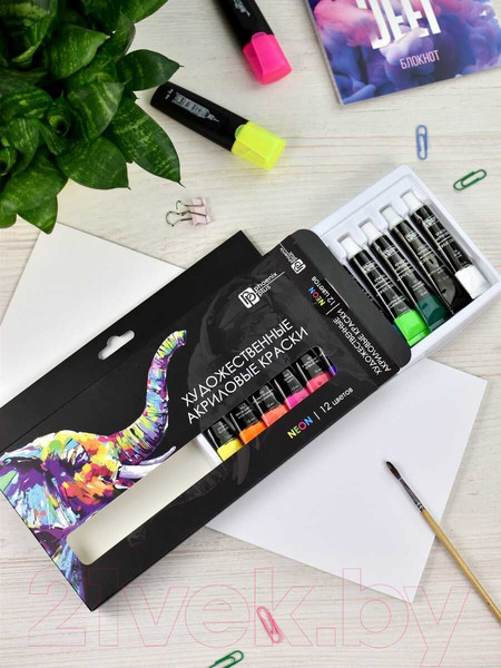 Изображение товара Акриловые краски Феникс+ Слон / 64588 (12цв)