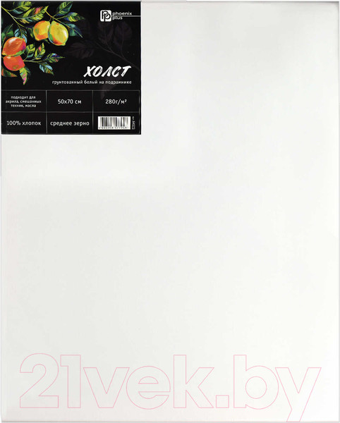 Изображение товара Холст для рисования Феникс+ Лимоны / 64573 (белый)