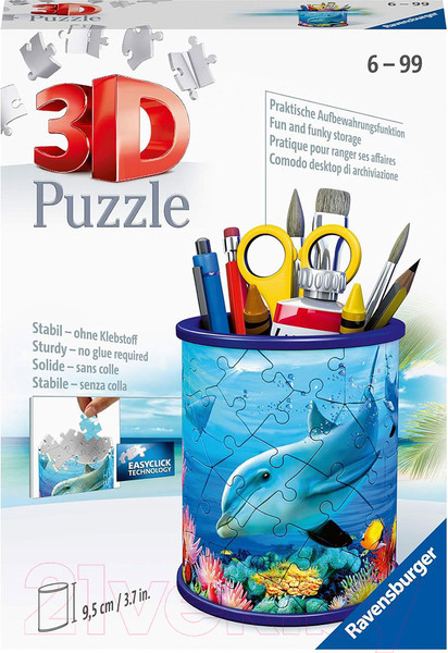 Изображение товара 3D-пазл Ravensburger Подставка для карандашей и ручек. Подводный мир / 11176 (54эл)