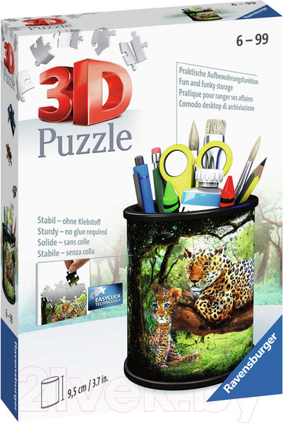 Изображение товара 3D-пазл Ravensburger Подставка для карандашей и ручек. Дикая природа / 11263 (54эл)
