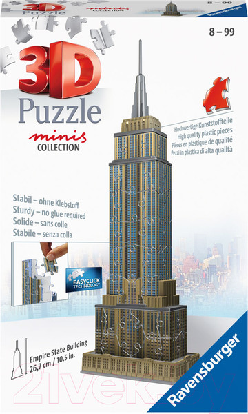 Изображение товара 3D-пазл Ravensburger Эмпайр Стейт Билдинг Мини / 11271 (54эл)