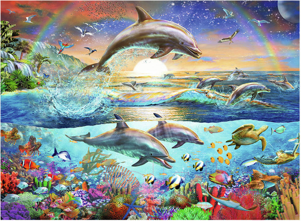 Изображение товара Пазл Ravensburger XXL Дельфины / 12895 (300эл)