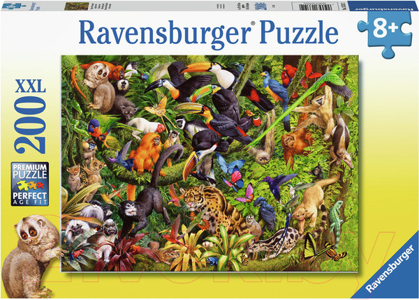 Изображение товара Пазл Ravensburger XXL Красочные джунгли / 13351 (200эл)