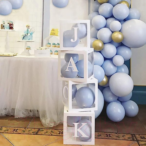 Изображение товара Набор украшений для праздника Sundays Party Буквы / C0008625A (26шт, белый/голубой)