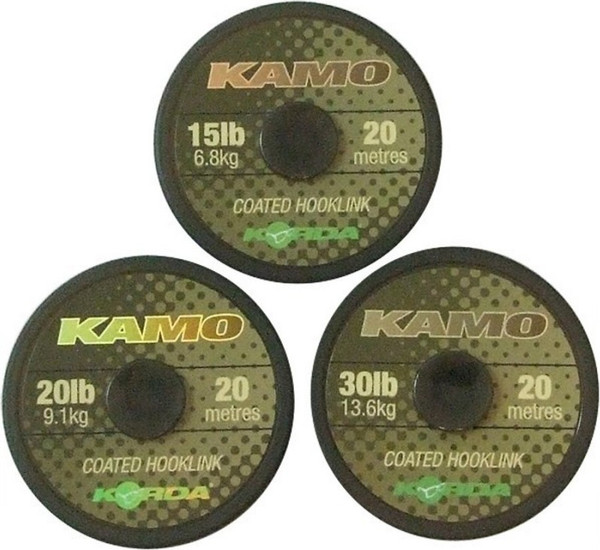 Изображение товара Поводок рыболовный Korda Kamo Coated Hooklink 30lb / KKB30