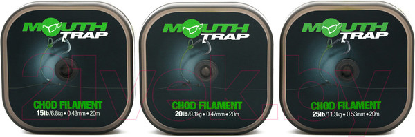 Изображение товара Поводок рыболовный Korda Mouth Trap 15lb 0.43мм 20м / KMT15