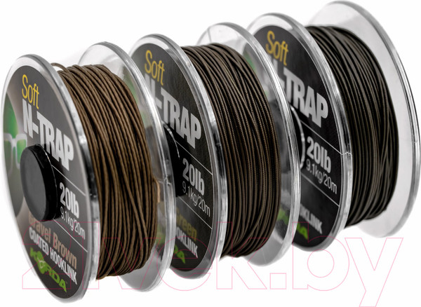 Изображение товара Поводок рыболовный Korda N-Trap Soft Weedy Green 30lb 20м / KNT03