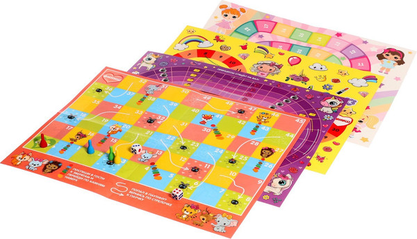 Изображение товара Набор игр Десятое королевство Веселые ходилки 4 в 1. Для девочек / 9941507