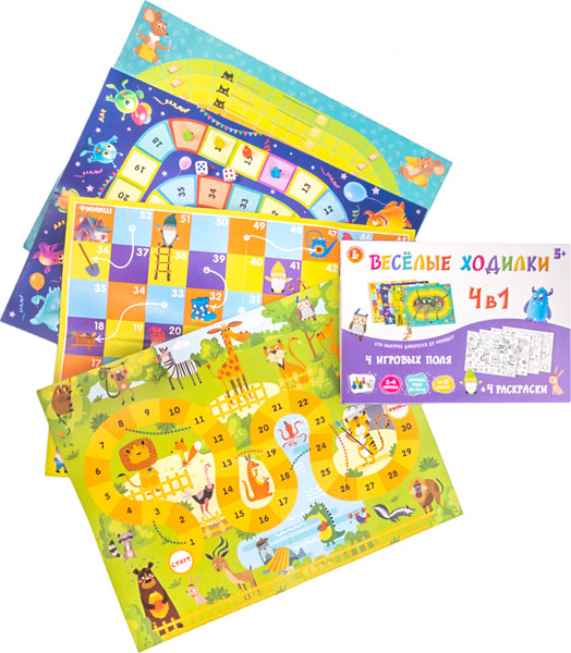 Изображение товара Набор игр Десятое королевство Веселые ходилки 4 в 1 / 9941511