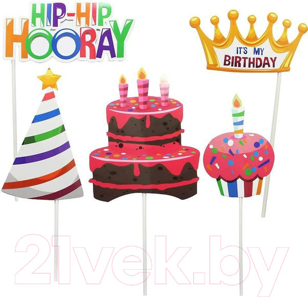 Изображение товара Набор для фотосессии Sundays Party День Рождения / C0012395A (18шт, ассорти)