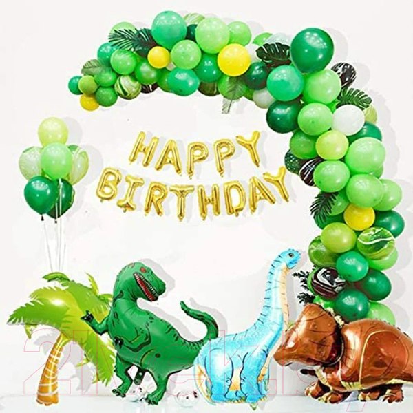 Изображение товара Набор украшений для праздника Sundays Party Happy Birthday / C0013196A (зеленый/разноцветный)