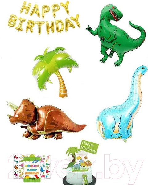 Изображение товара Набор украшений для праздника Sundays Party Happy Birthday / C0013196A (зеленый/разноцветный)