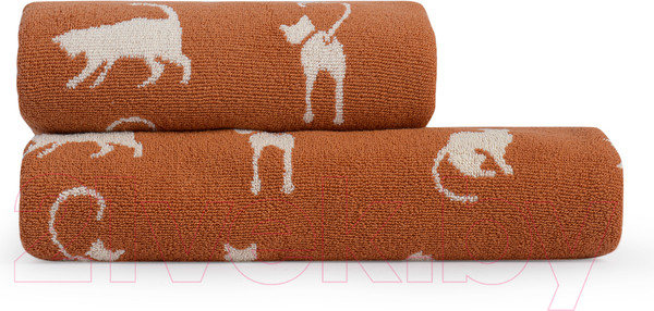 Изображение товара Полотенце Sofi de Marko Kitty 70х140 / Пол-Кт-70х140гр (горчичный)