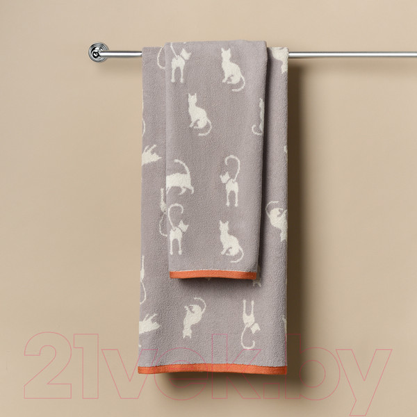 Изображение товара Полотенце Sofi de Marko Kitty 70х140 / Пол-Кт-70х140ср (серый)
