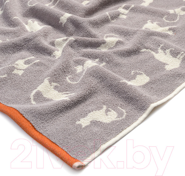 Изображение товара Полотенце Sofi de Marko Kitty 70х140 / Пол-Кт-70х140ср (серый)