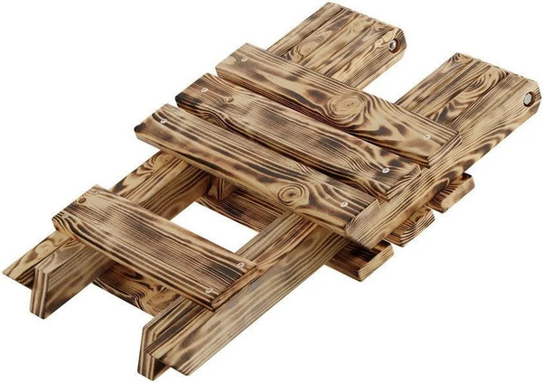 Изображение товара Табурет складной Домаклево Мечта (сосна/зебра)