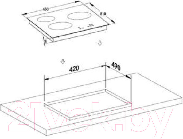Изображение товара Электрическая варочная панель Weissgauff HV430BA