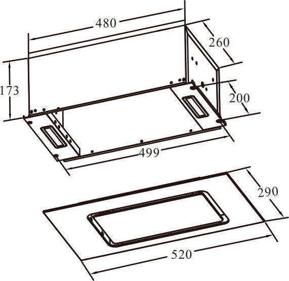 Изображение товара Вытяжка скрытая Weissgauff Intense 600 Touch Black Glass