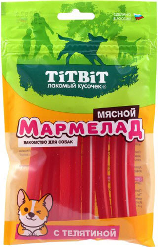 Изображение товара Лакомство для собак TiTBiT Мармелад мясной с телятиной / 26212 (120г)