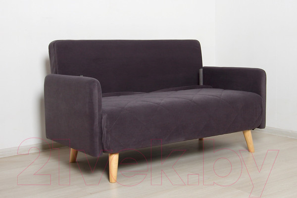 Изображение товара Диван DiArt Элли 1000 с подлокотниками (велюр Магия 57/ножки светлые)