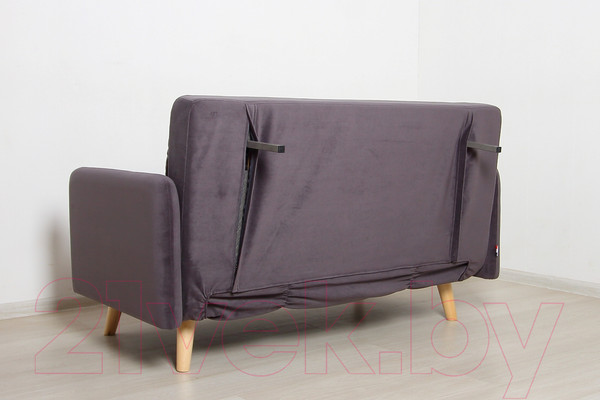 Изображение товара Диван DiArt Элли 1000 с подлокотниками (велюр Магия 57/ножки светлые)